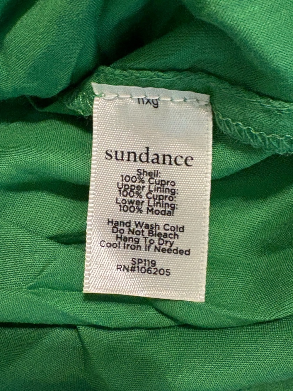 Sundance Green Floral Boho Blouse Flare Sleeve Ruffle Hem - Picture 6 of 11